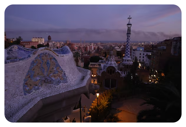 Sony RX0 II sample image of low light barcelona city at night lit by street lamps